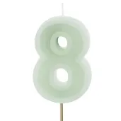 wieczka na tort cyfra 8 zielony partydeco 10 cm