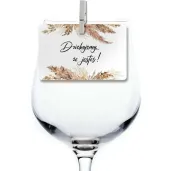 wizytowka z klamerka boho podziekowanie 10 szt