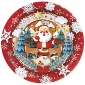 xx 6 santa plates 23 cm