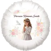 xx balon fol komunia dziewczynka w albie