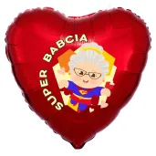xx balon fol serce super babcia