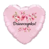 xx balon foliowy rozowy dziewczynka kwiat jabloni