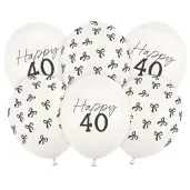 xx balony 30 cm 40 pastel off white 1 op 6 szt