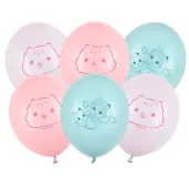 xx balony strong 27 cm koci domek gabi mix 1 op 6 szt