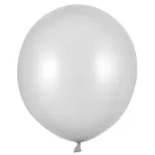 xx balony strong 43cm metallic silver snow 1 op 25 szt