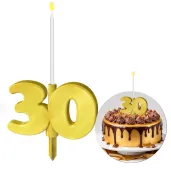 xx cyfra pod swieczke na tort liczba 30 zlota
