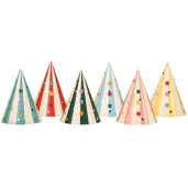 xx czapeczki z pomponami 16 cm mix 1 op 6 szt