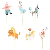 xx dekoracje do muffinek cyrk 9 11 5 cm mix 1 op 6 szt