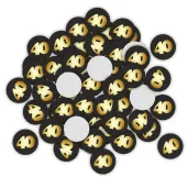 xx konfetti 40 urodziny zloto czarne
