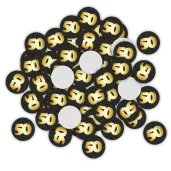 xx konfetti 50 urodziny zloto czarne