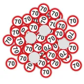 xx konfetti 70 urodziny traffic