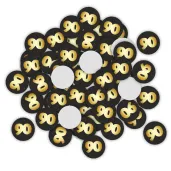 xx konfetti 90 urodziny zloto czarne