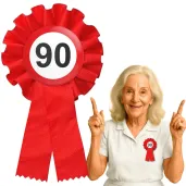 xx kotylion 90 urodziny traffic