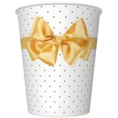 xx kubeczki pap golden bow elegance 250 ml 8 szt