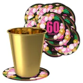 xx podkladki pap 60 urodziny roz baloniki