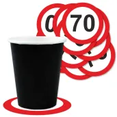 xx podkladki papierowe 70 urodziny traffic birthday 9 5 cm 12 szt