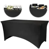 xx pokrowiec na stol bankietowy 183x76x74 cm czarny