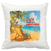 xx poszewka na poduszke emeryt na wakacjach babc