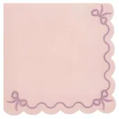 xx serwetki z falbanka 33x33cm jasnorozowy 1 op 12 szt