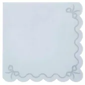 xx serwetki z falbanka 33x33cm mglisty niebieski 1 op 12 szt