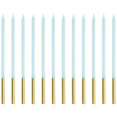 xx swieczki urodzinowe gladkie jasny blekit 14 cm 1 op 12 szt