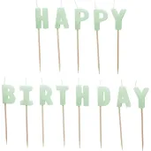 xx swieczki urodzinowe happy birthday 2 5 cm jasny zielony 1 op 13 szt