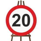 xx tablica powitalna 20 urodziny traffic