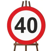 xx tablica powitalna 40 urodziny traffic