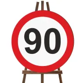 xx tablica powitalna 90 urodziny traffic