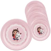 xx talerzyki koci domek gabi mix 18 cm 1 op 6 szt