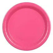 xx talerzyki papierowe ciemny rozowy 18cm 1 op 6 szt