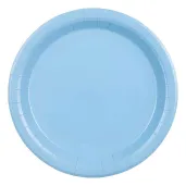 xx talerzyki papierowe jasny niebieski 23cm 1 op 6 szt