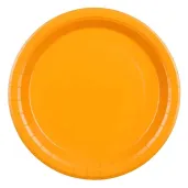 xx talerzyki papierowe jasny pomaranczowy 23cm 1 op 6 szt