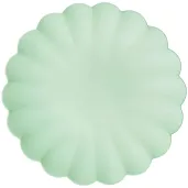 xx talerzyki plastikowe falbanka 22 x 22 cm szalwiowy 1 op 4 szt