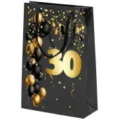 xx torebka czarna 30 urodziny czarno zloty mala