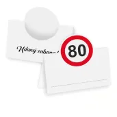 xx winietki 80 urodziny traffic birthday