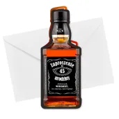 xx zaproszenia butelka whisky zamykana 45 urodziny