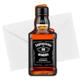 xx zaproszenie butelka whisky zamykana 80 urodziny