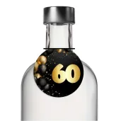 xx zawieszka na alkohol 60 urodziny czarno zloty