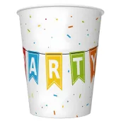 xx zku kubeczki pap kolorowe party 250 ml 6 szt bb