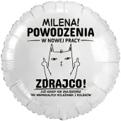 zabawny prezent dla kolegi kolezanki na odejscie z pracy balon foliowy zdrajca imie bialy 18