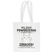 zabawny prezent dla kolegi kolezanki na odejscie z pracy eko torba na zakupy zdrajca imie biala