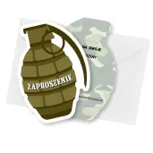 zaproszenia granat moro 14x10 cm 1 szt