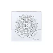 zaproszenia na komunie ihs z ornamentem srebrny partydeco 10 szt