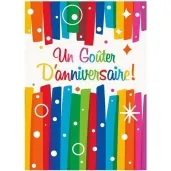 zaproszenia urodzinowe joyeux anniversaire unique 8 szt