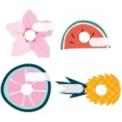 znaczniki na kieliszki summer lets party godan 6 szt