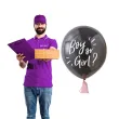 balon boy or girl czarno rozowy partypal 36