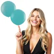 balon classic round turkusowy qualatex 36 2 szt