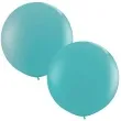 balon classic round turkusowy qualatex 36 2 szt