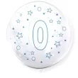 balon cyfra 0 niebieska transparentny tuban 18 rnd